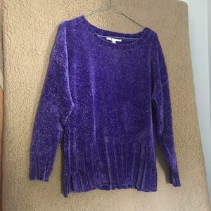 Seven Purple Chenille Top